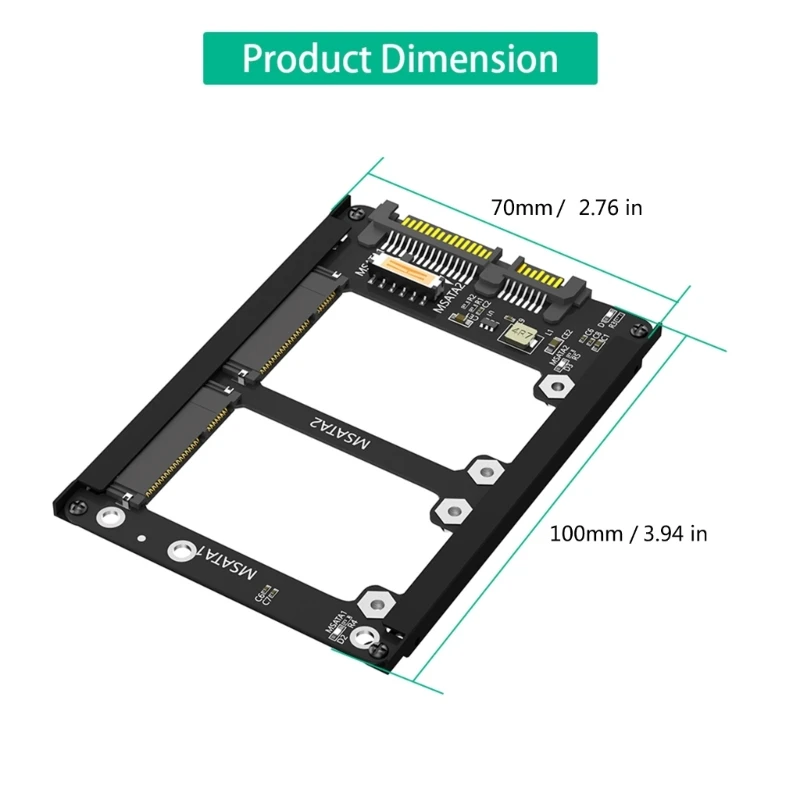 MSATA para SATA3.0 Risers do adaptador MSATA SSDs para 2,5 polegadas SATA3.0 Adaptador 6 Gbps Card com gabinete