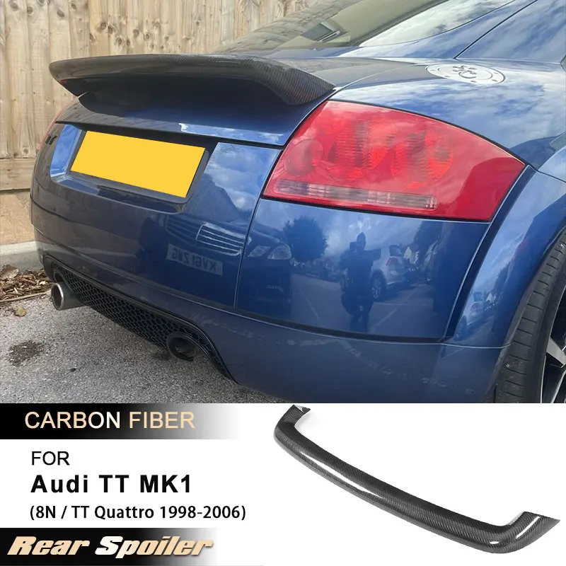 

Car Rear Trunk Spoiler Wings for Audi TT MK1 8N / TT Quattro 1998-2006 Racing Rear Spoiler Boot Wing Lip Full Carbon Fiber FRP