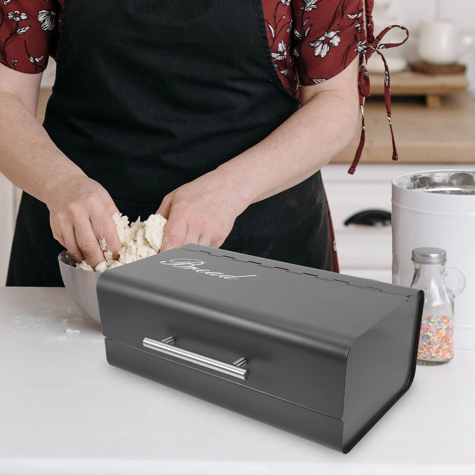 

Retro Flip Storage Box Kitchen Accessories Toast Food ganizer Croissant Saver Household Box Multi