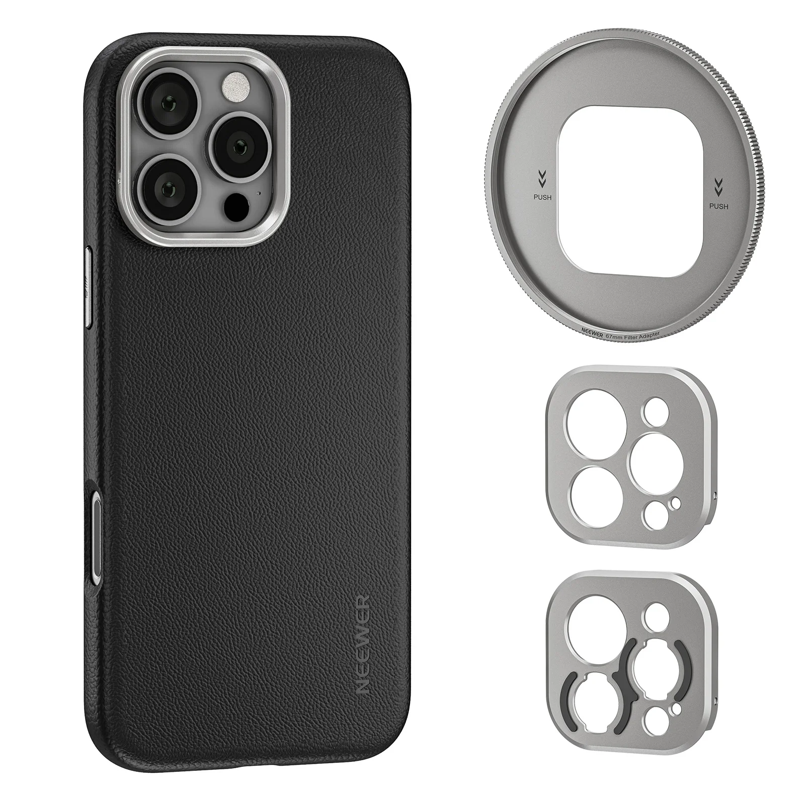 Neewer 16 Pro/Pro Max Handyhülle, TPU/PC-Schutzhülle für 67 mm Filterobjektiv für iPhone 16 Pro/Pro Max MagSafe Moment – Detail 1