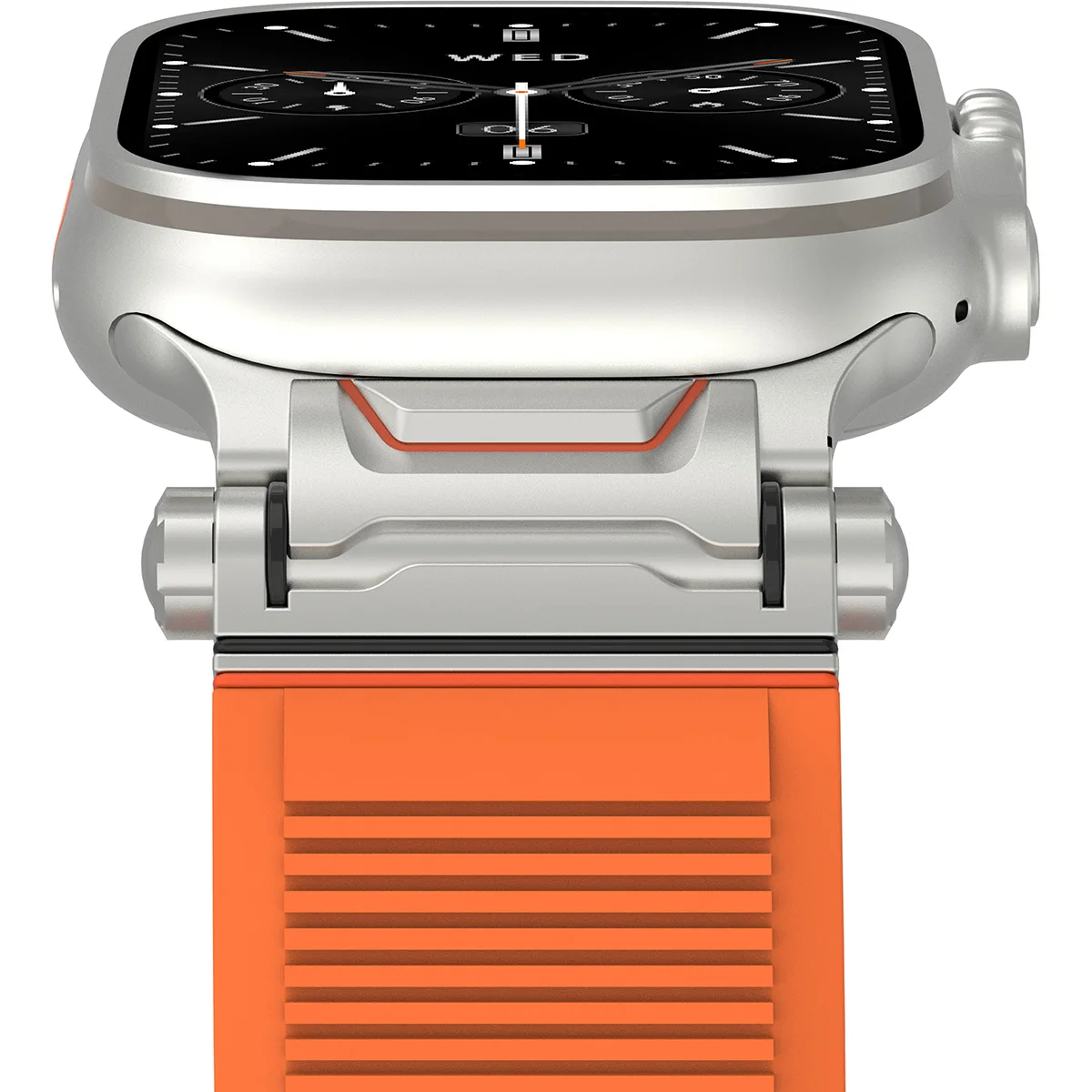 Silicone Sports Band for Apple Watch Ultra2 49mm Series 10 9 8 7 Se 6 5 Strap for IWatch Ultra 46mm 45 44mm Luxury TPU Bracelet