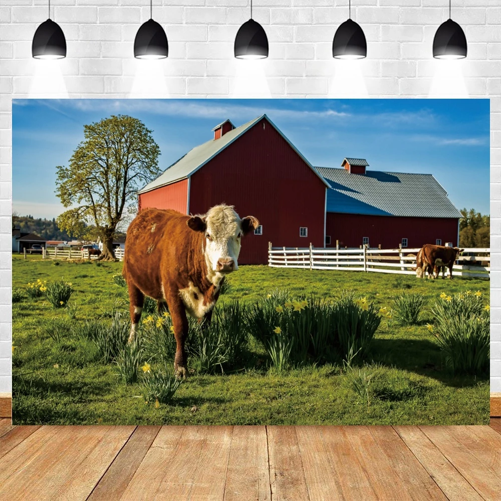 ฉากหลังในฟาร์มในชนบทสำหรับการถ่ายภาพการเก็บเกี่ยวข้าวสาลีโรงนาของตกแต่งห้องภาพพื้นหลังสตูดิโอถ่ายภาพ