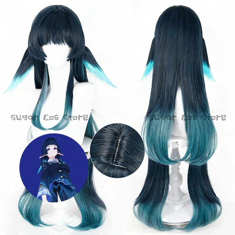 

Game Genshin Impact Crelano Cosplay Wig Hair Ears Long Heat Resistant Synthetic Hair Halloween Carnival Party Prop For Women Men