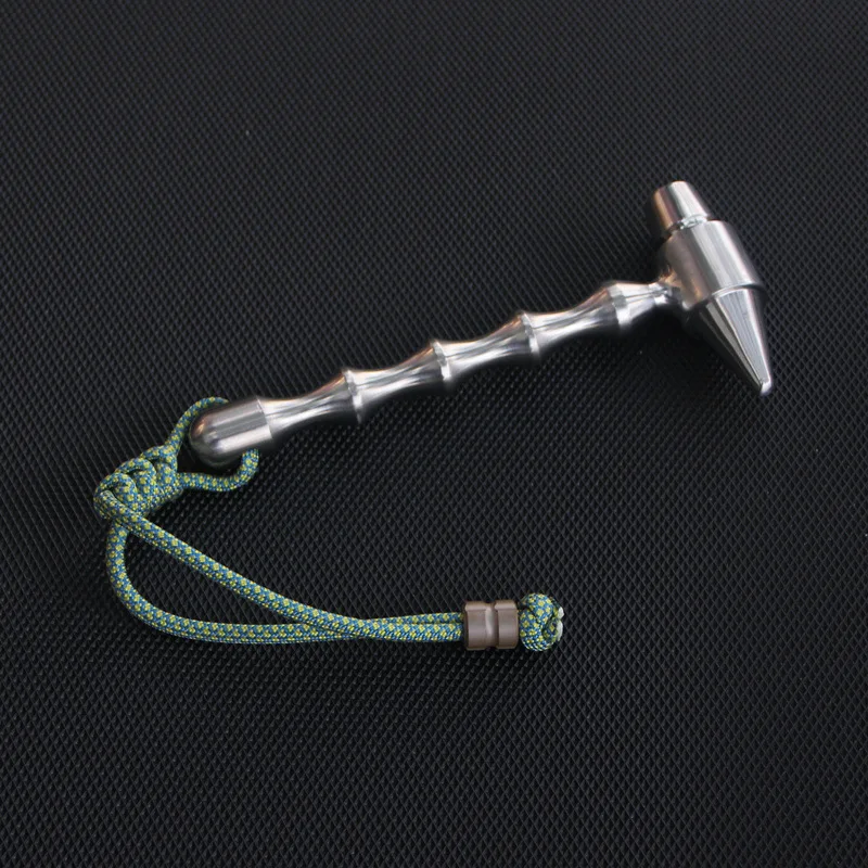 Solid Titanium Legering Hamer Draagbare Outdoor Edc Survival Tool Defensie Hand Tool