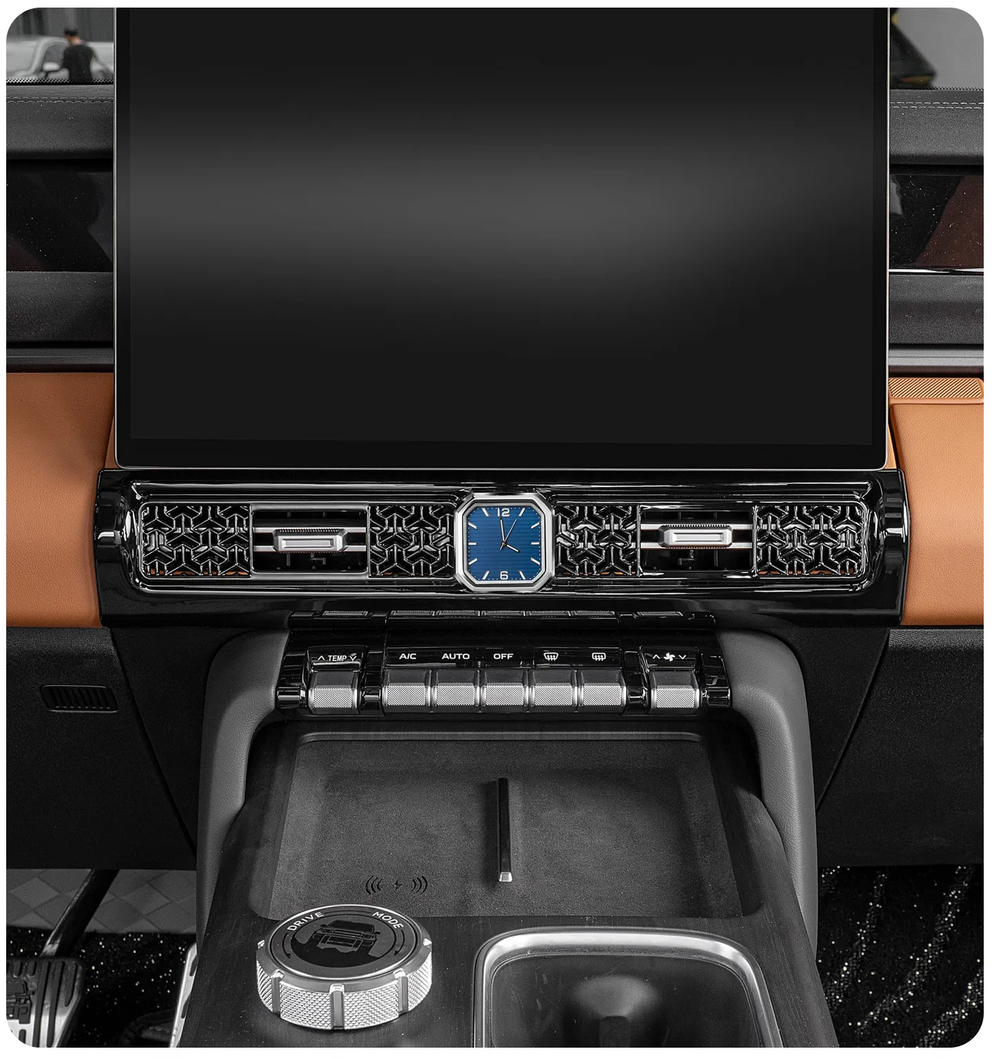 Car Car Time Clock Central Control Air Vent Quartz Watch Dedicated Interior Decoration Accessories For Chery iCAR V27