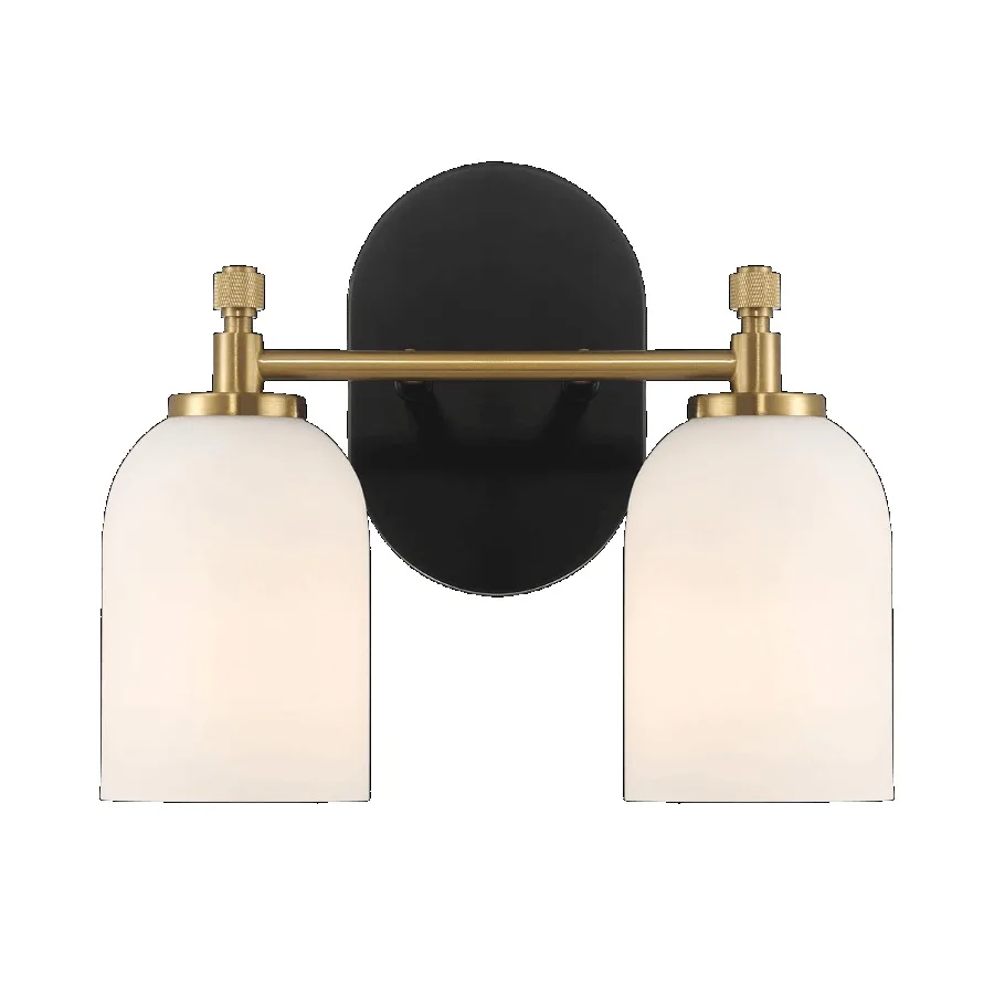 دوامة اثنين من أضواء الغرور على النمط التقليدي لمرآة الحمام فوق الجانب الشمعدان 12.25 واط × 10.125 ارتفاع × 5.5E مع الأبيض متجمد G #2