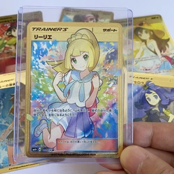 Vendita calda carta Pokemon fai da te allenatore giapponese Lillie Rosa Lisa Acerola Lusamine gioco Pokemon carte da collezione in ferro metallico