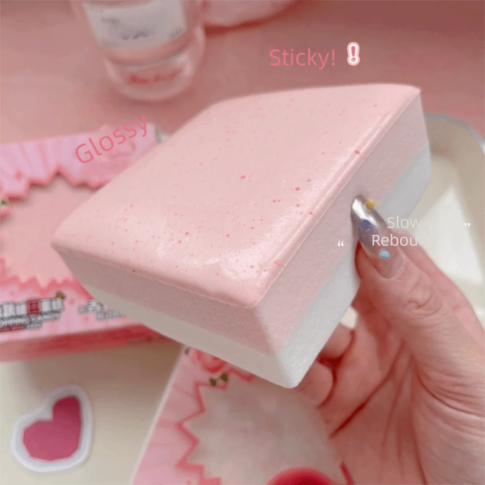 Pinch Ultra Wet Squishy Bread Cake Sticky Texture Calming Bread Squishy Toy Soft Touch Soft Cute Sensory Fidget Cake Kids Adults