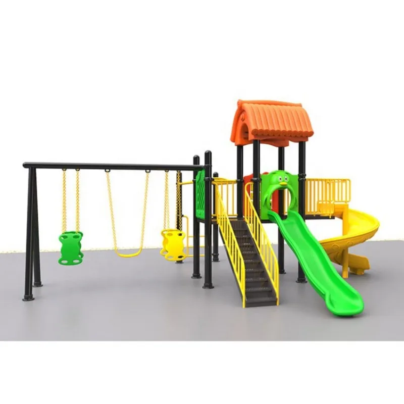 Wholesale Low Price Outdoor Amusement Swing and Slide Set for Kids