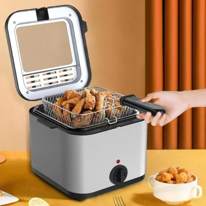 household New style Electric fryer  stainless steel frying machine fried chicken nuggets donut snacks