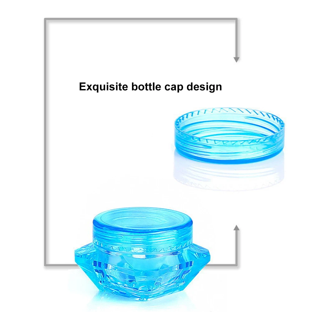 مجموعة زجاجات سفر فارغة على شكل ماسي 3 جرام مكونة من 5 قطع لكريم الوجه والشامبو وغسول حاويات صغيرة بلون عشوائي