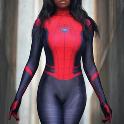 Disfraz de Spiderman lejos de casa para mujer, traje Zentai Sexy, mono de Spandex Zentai, traje de superhéroe, disfraces de fiesta