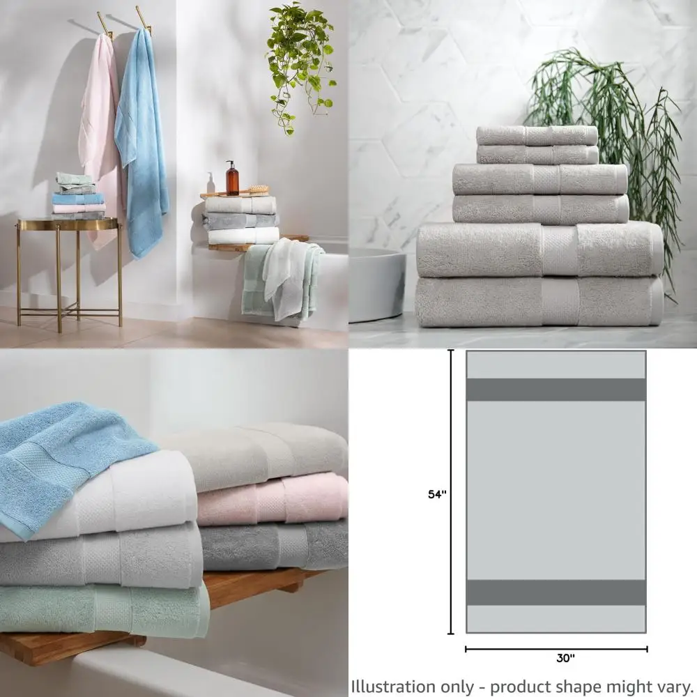 

Роскошный набор больших полотенец из египетского хлопка - плотные, впитывающие, 600 GSM, для ванной или спа-салона, цвет бежевый.