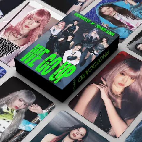 Bilashmart 55Pcs Lomo Cards BABYMONSTER New Album WE GO UP HD Printd Photocards RUKA AHYEON ASA CHIQUITA PHARITA Fans Gift
