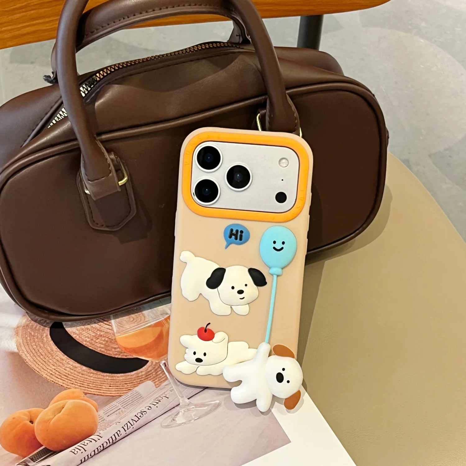 

17,17Pro,17Promax 3D Cute Cartoon Dogs Soft Silicone Case For iPhone 16 15 14 13 12 Pro Max,16Pro Phone Back Cover, Shockproof