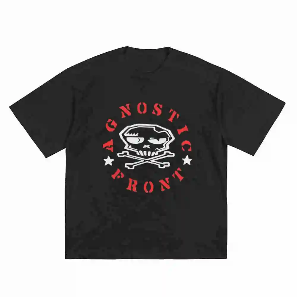 Vintage Agnostic Front Tour Short Sleeve Tee 100% Cotton T-Shirt