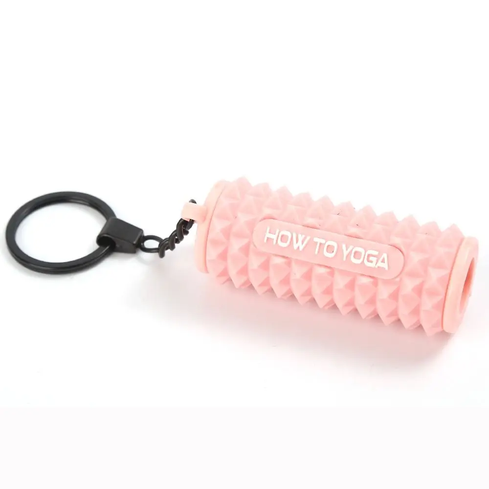 Finger Massage Mini Foam Roller Keyring Sports Style Muscle Relaxation Foam Roller Shaped Keichain Bag Decoration Trinket
