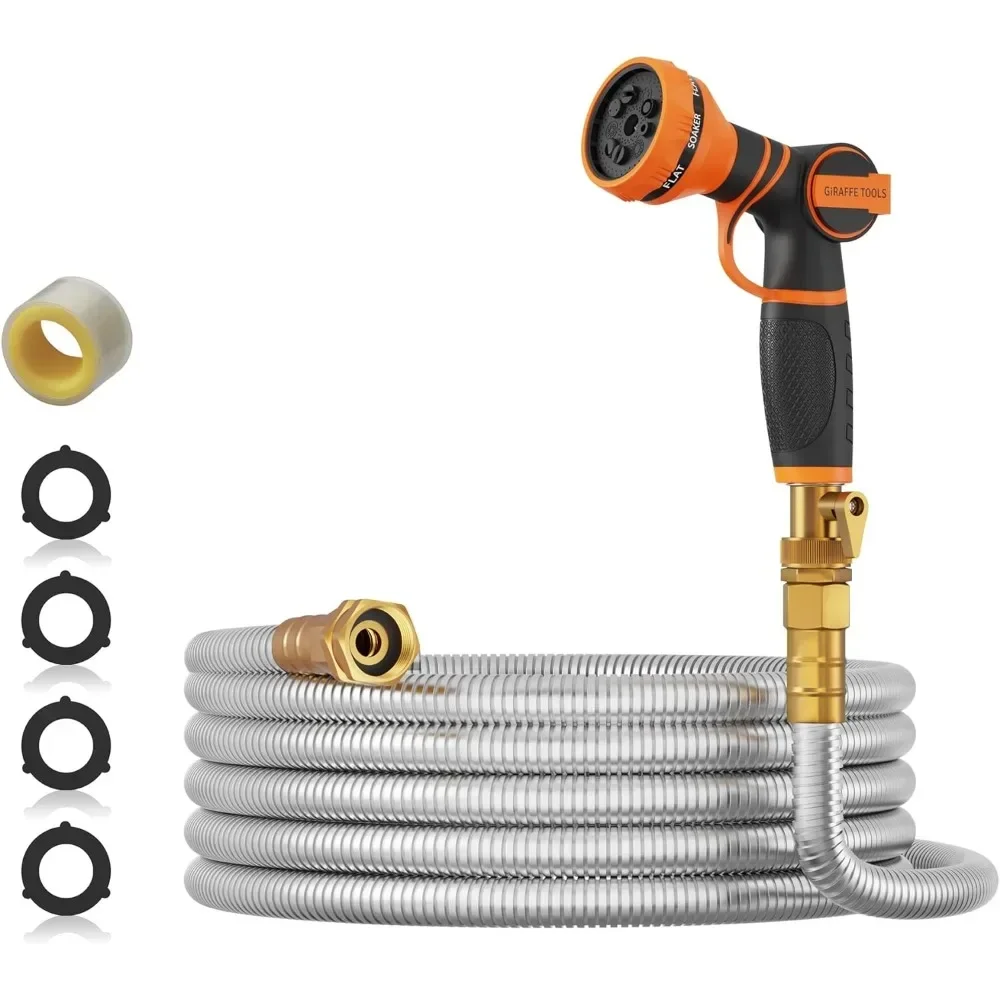 

for 304 Stainless Steel Metal Water Hose, No Kink Garden Water Hoses with Aluminum Fittings, Garden Hose