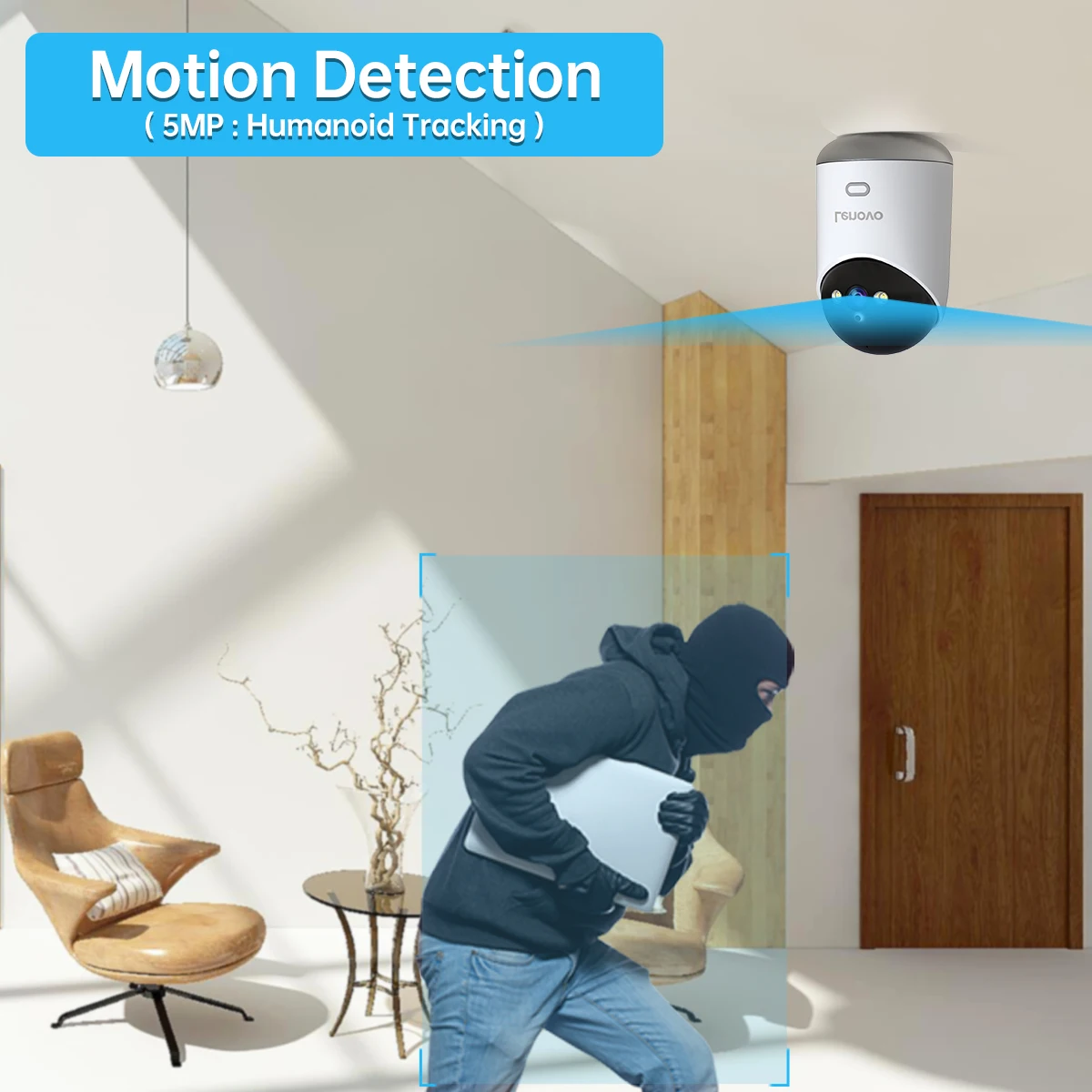 Lenovo Telecamera WiFi da 3 MP Smart Home Telecamera di sorveglianza IP wireless per interni Monitoraggio automatico Sicurezza CCTV Sorveglianza