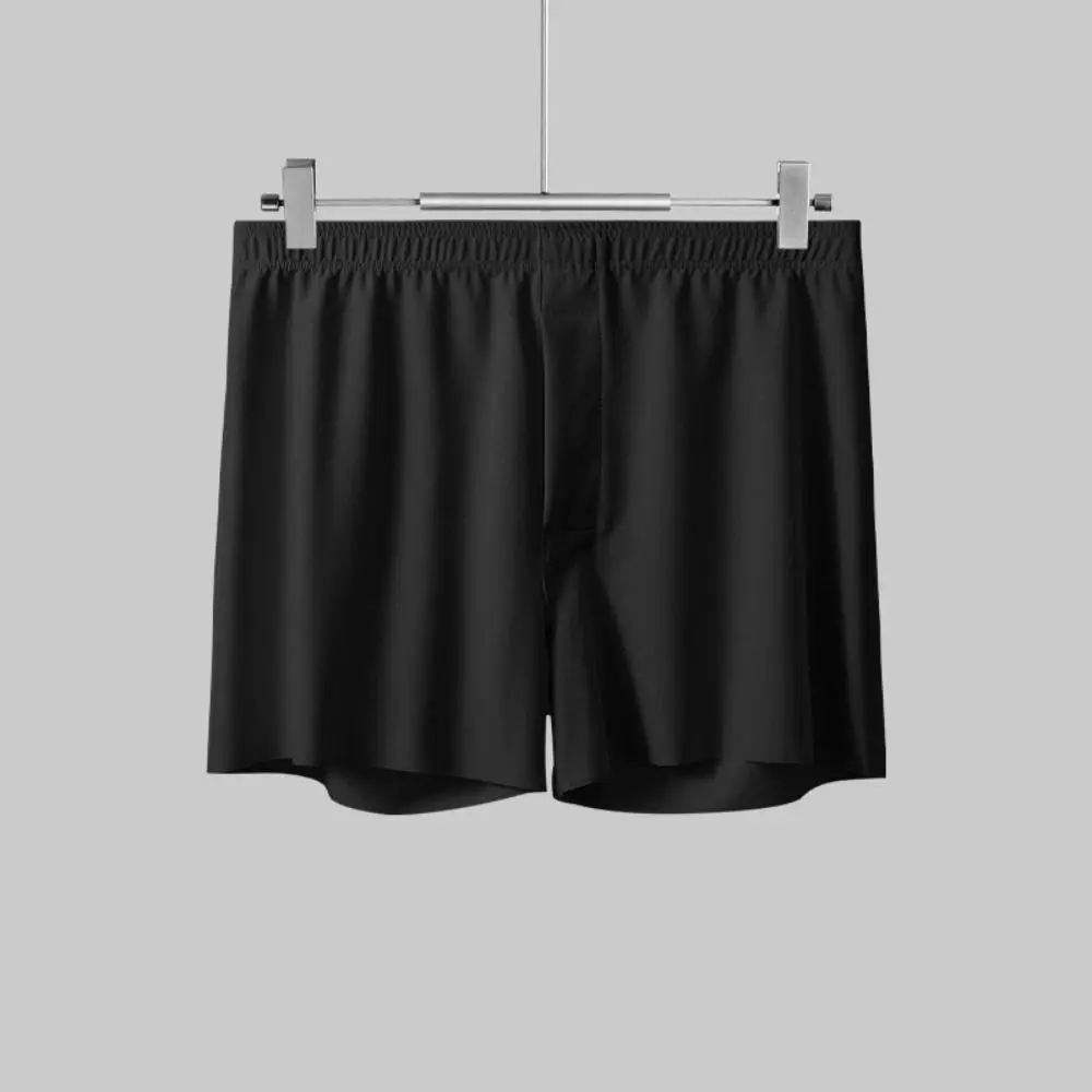 

3Pcs Comfortable Ice Silk Men's Flat Panties Large Size Seamless Thin Boxers Shorts Mid Waist Underpants Men's Underwear Gifts