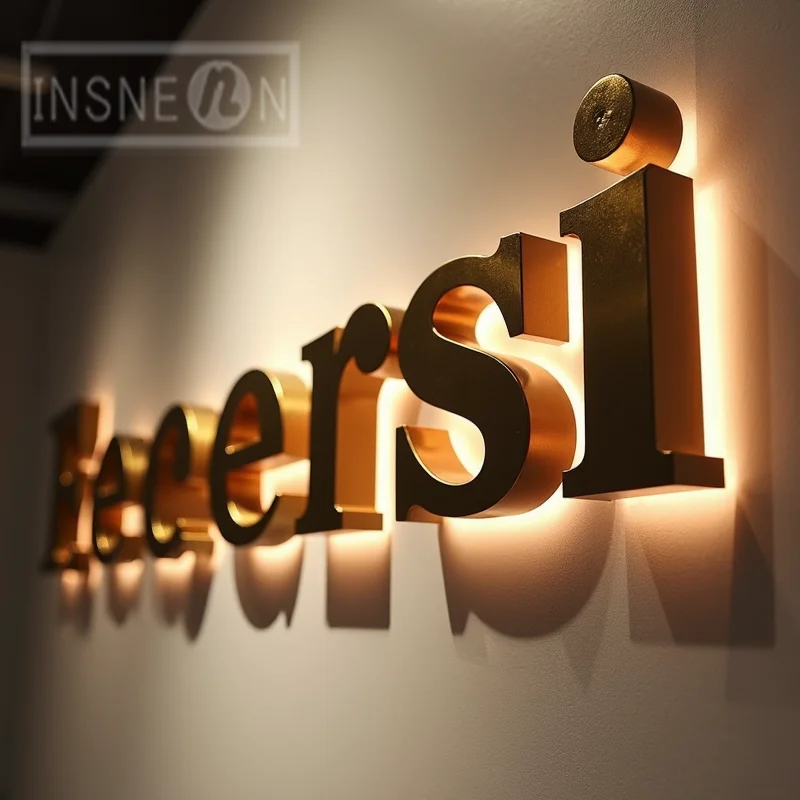 Custom LED Light Up 3D Metal Letters Sign For Outdoor Business Storefront Waterproof Illuminated Backlit Signage