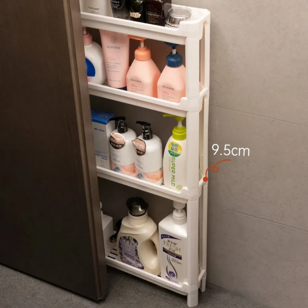 1 Pcs Bathroom Organizer Toilet Gap Floor Trolley Bathroom Seam Shelf Door Storage Artifacts  Narrow Shelf Behind Bathroom Door