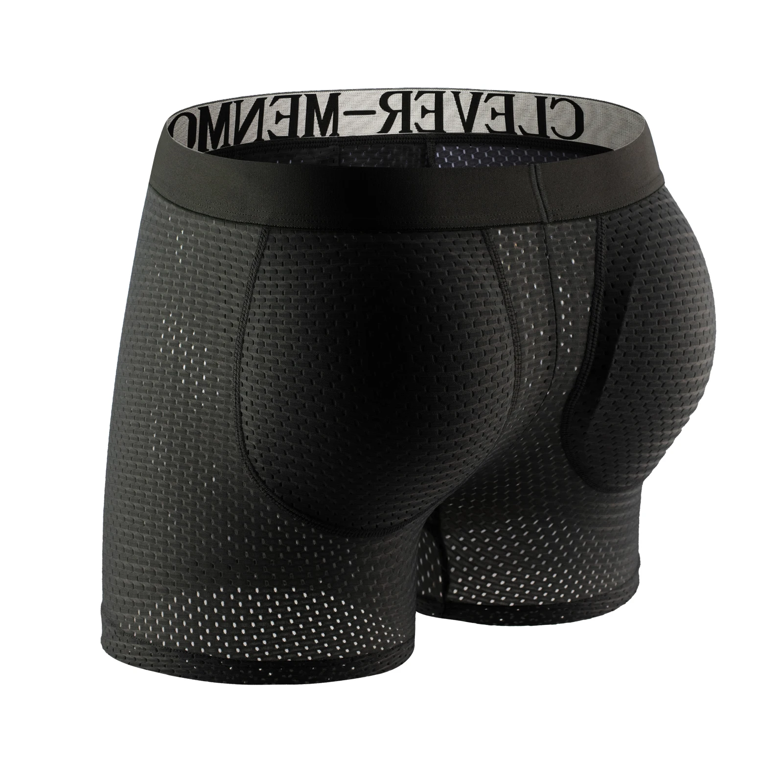Sexy Men Padded Underwear Mesh Ultra-thin Boxers Man Butt Lifter Push Up Hips Pad Panties Penis Pouch Underpants Shorts