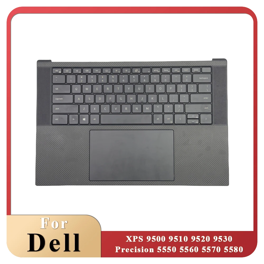 

New For DELL Precision 5550 5560 5570 XPS 9500 9510 9520 9530 Palmrest Backlit US Keyboard Touchpad Assembly 0DKFWH