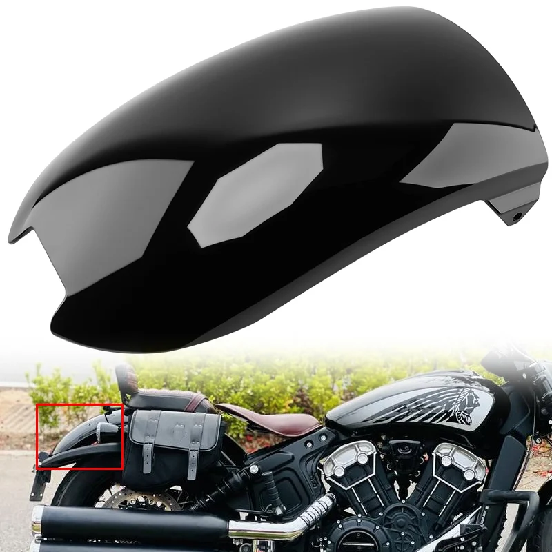 

Bright Black Motorcycle Accessories Rear Extender Extension Fender Mudguard Splash Cover For Indian Scout Bobber 2015 2016-2025