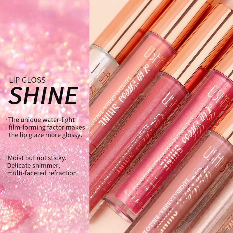 12 Kleuren Spiegel Parel Lipgloss Waterdichte Langdurige Hydraterende Lippenstift Glans Glitter Lipgloss Vrouwen Make-Up Cosmetica