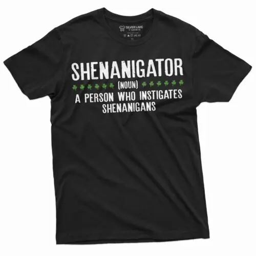 Men's Shenanigator T-shirt St Patricks day shirt Saint Paddys Holiday irish Tee