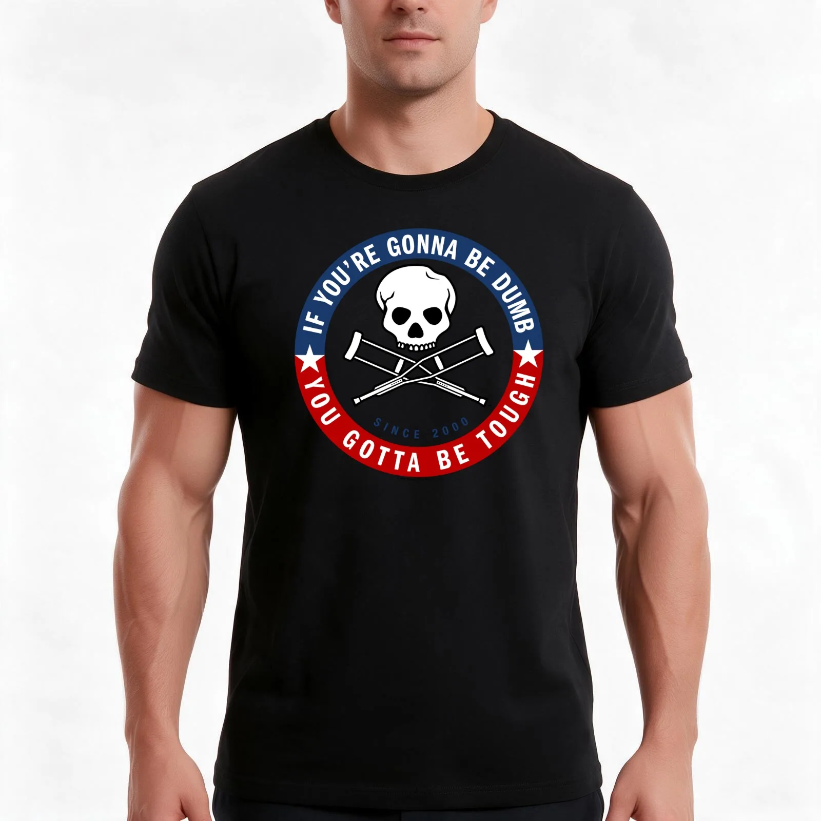 Jackass Forever If You're Gonna Be Dumb Be Tough Logo T-Shirt Summer Casual Cotton Tee Oversized Streetwear Tops 100% Cotton
