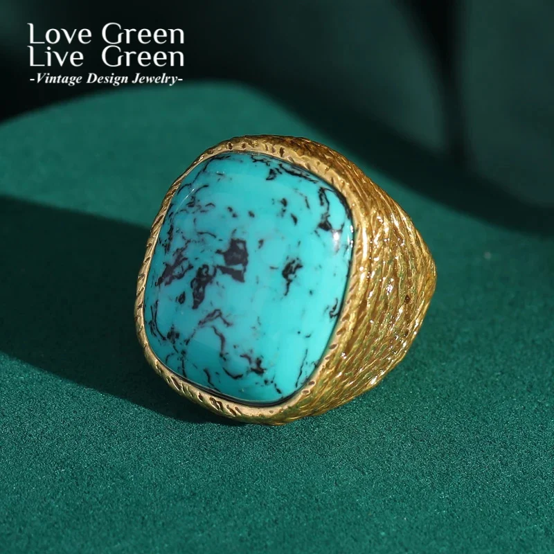 

Винтажные ювелирные изделия, свадебное синее кольцо, камень, натуральный золотой цвет, веревка, плетение, дизайнерские антикварные женские аксессуары, подарки на День святого Валентина