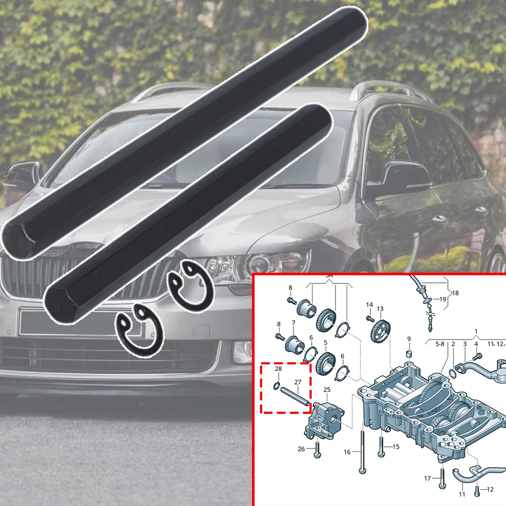 

77/100mm for Skoda Superb 3T 2008-2013 Sedan/Estate Hexagon Drive Key 2.0TDI Oil Pump 03G115281F Securing Ring Circlip RepairKit