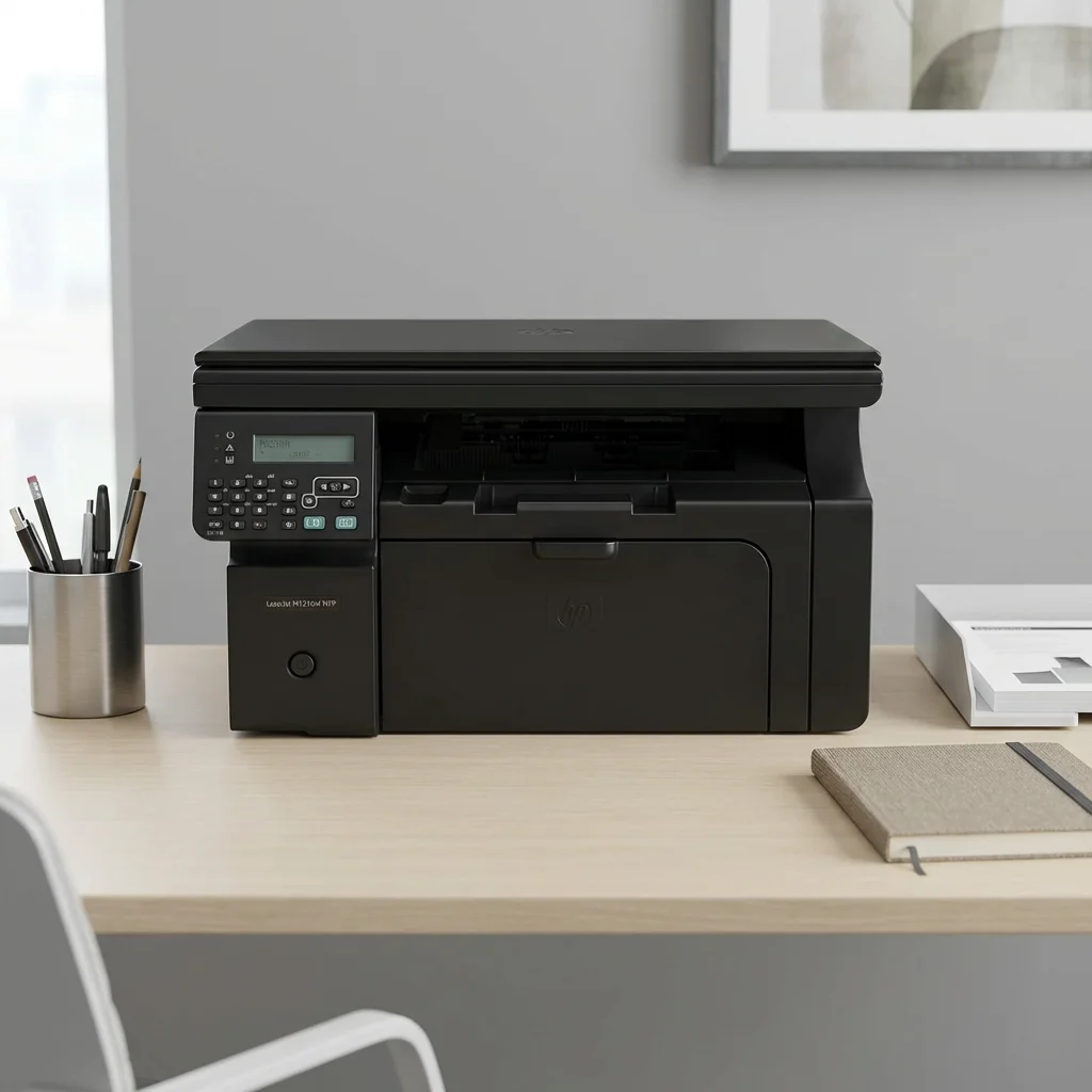 All-in-One Monochrome Flatbed Printer, Compact Small Printer Fit for 1213 1216 Office & Home