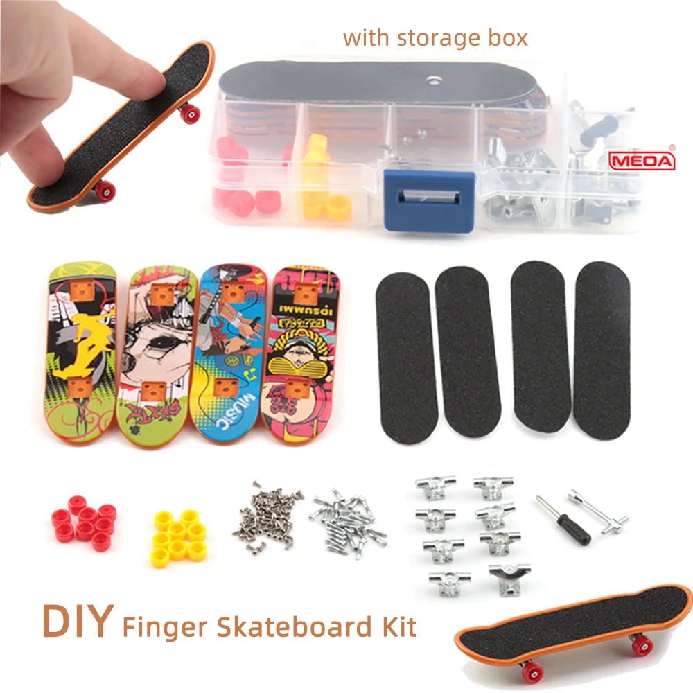 

DIY Plastic Mini Finger Skating Board Table Game Toy Kids Skateboard Children Finger Fingerboard Scooter Skate Educational Gifts