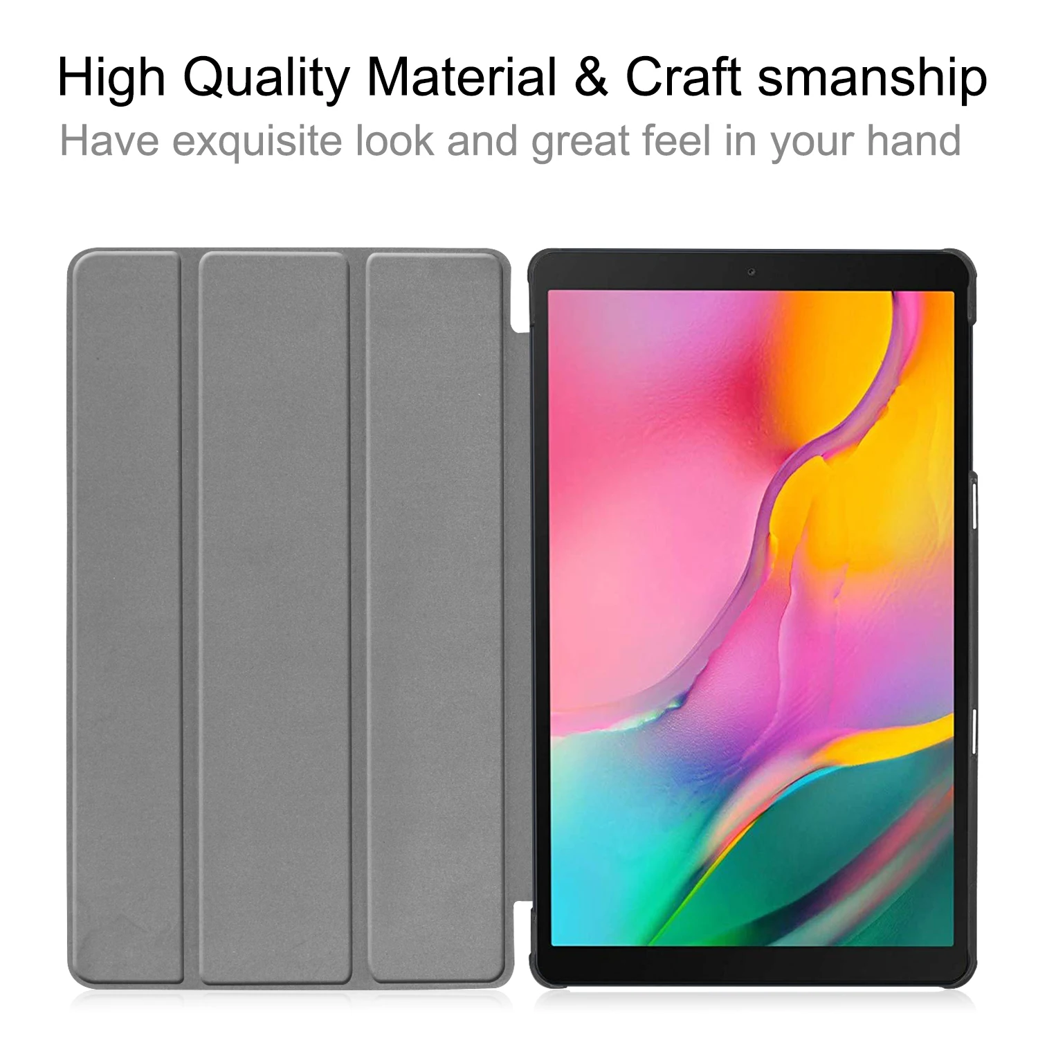 

For Samsung Galaxy Tab A 10.1 2019 SM-T510 SM-T515 High Quality PU Leather Tablets Cases Cover with Folding Stand no Auto Sleep
