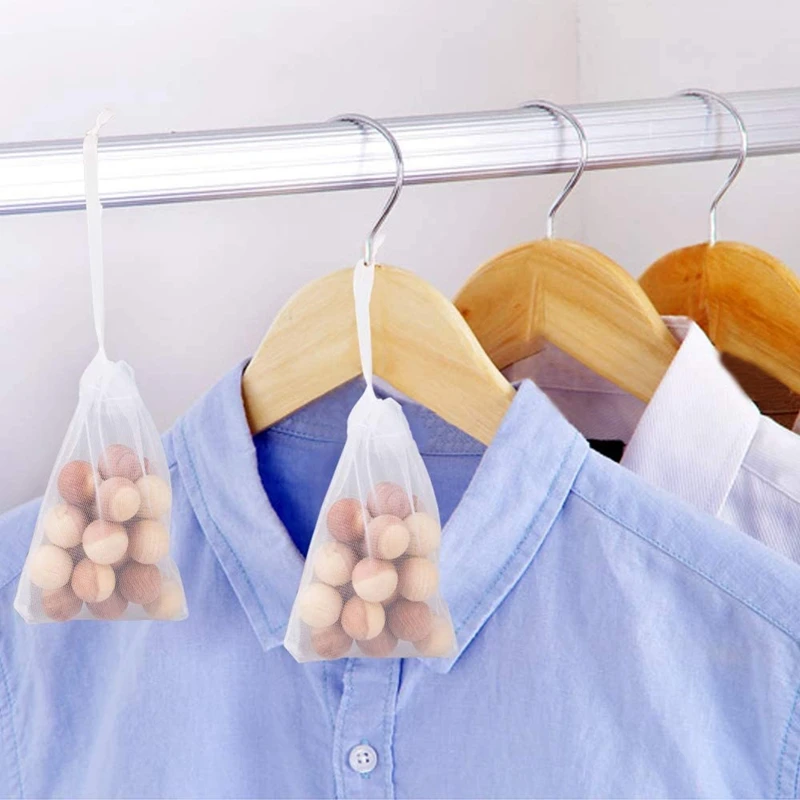 Cedar Balls For Closets And Drawers Natural Cedar Balls For Clothes Storage 48Pcs With 2 Satin Bags