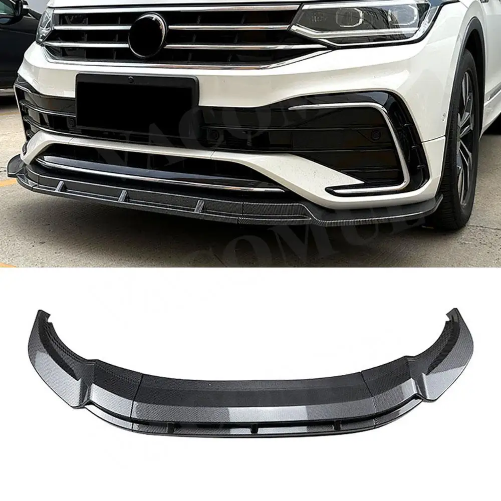 

VACOMUL ABS Carbon Car Front Bumper Splitter Lip Diffuser Spoiler Guard Body Kits Accessories For Volkswagen Tiguan Rline 2021+