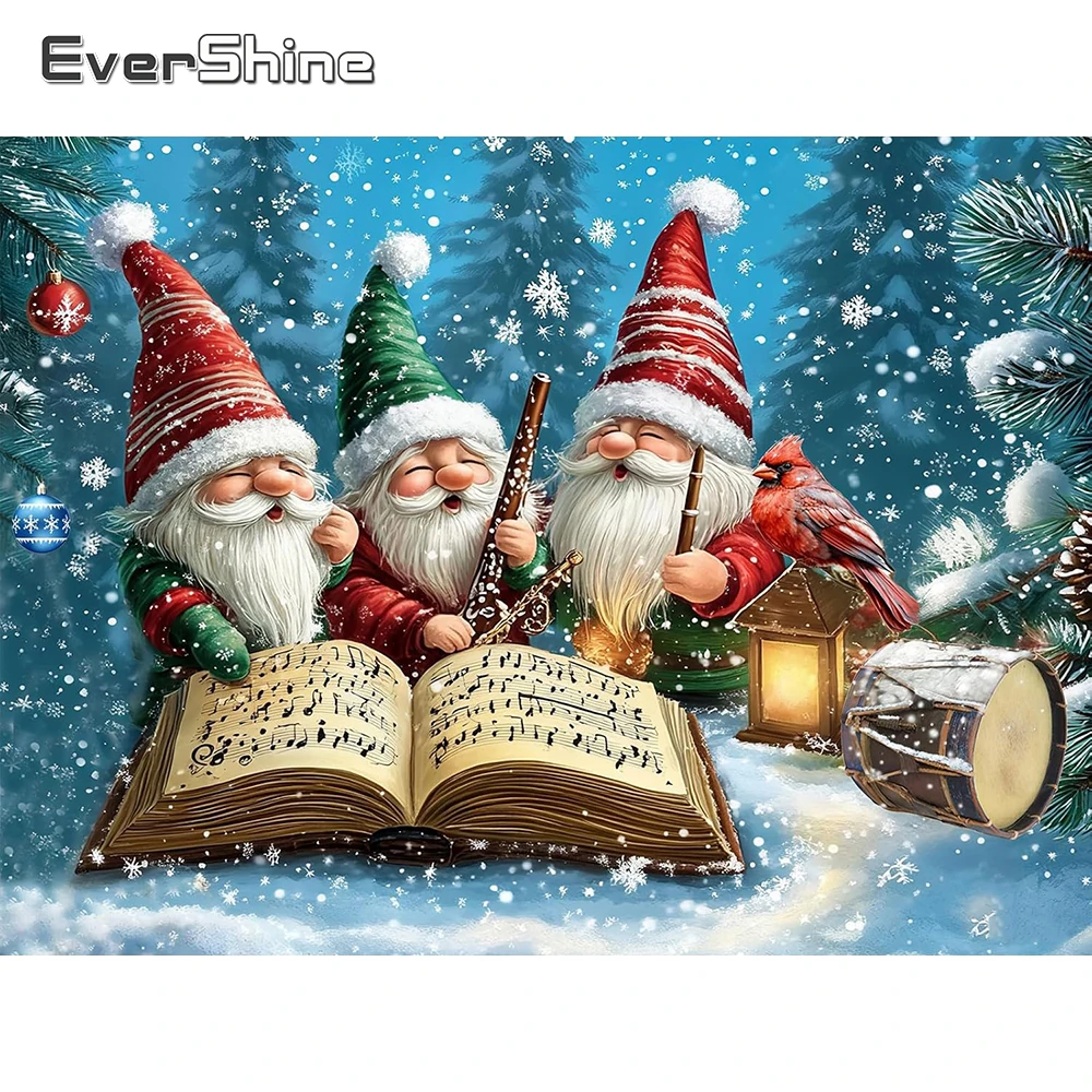 Evershine Zwerg Diamant Stickerei Cartoon Charakter Mosaik Porträt DIY Acryl Handwerk Liefert Malerei Winter Weihnachtsgeschenke