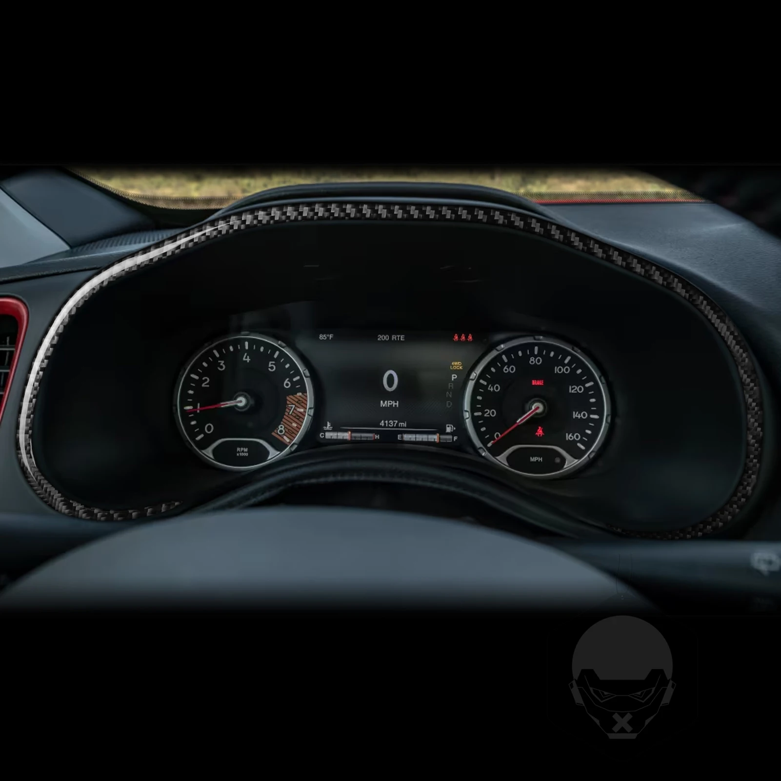 For Jeep Renegade BU 2015 2016 2017 2018 2019 2020 2021 2022 2023 Real Carbon Fiber Speedometer Surround Trim