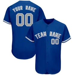 Custom Blue Series Baseball Jersey Shirt Printed  or Men and Women Shirt Casual Shirts Sportswear Hiphop Tops