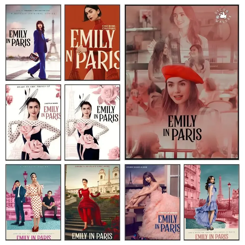 Series Romance Emily In Paris Poster Trendy Aesthetic Wall Decor for Dorm & Bedroom