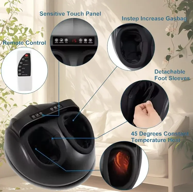 Trending Foot Massage Device Electric Air Compression Heated Shiatsu Vibration Foot Calf Massager Machine