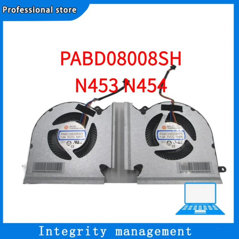 PABD08008SH N453 N454 New For MSI GE66 GP66 MS-1542 CPU GPU Cooling Fan DC5V 1.0A