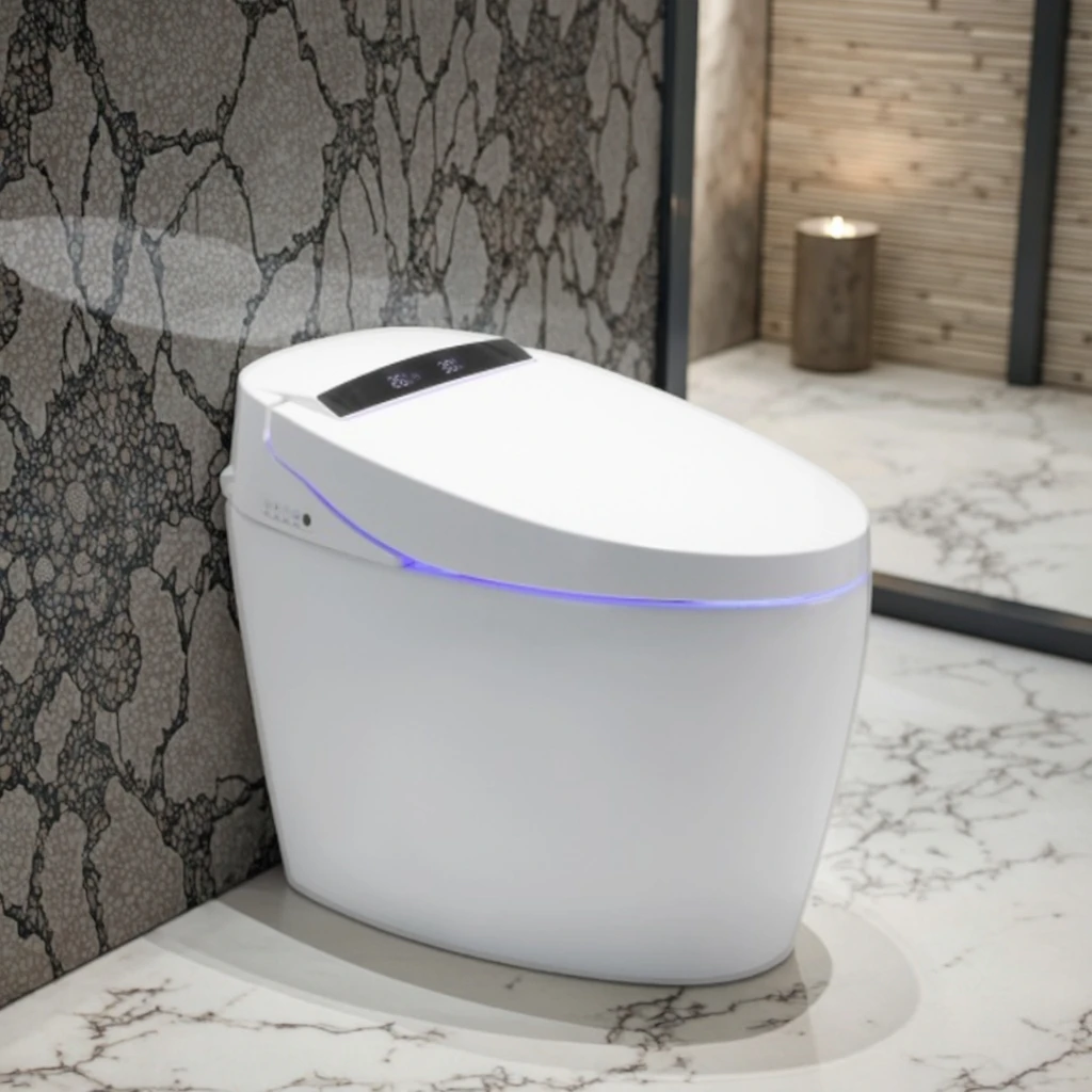 Butt Washing Toilet Remote Control Seat Heating Instant Flushing Elongated