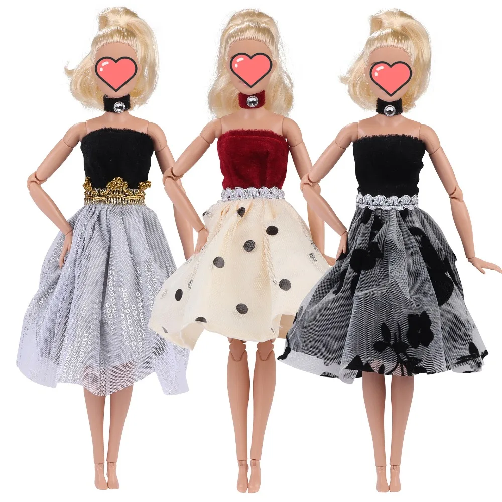 Puppe Kleidung Puppe Kleidung Prinzessin Kleid 1/6 Puppe Stickerei 30Cm Puppe Kleidung Rot Plüsch Prinzessin Kleid Puppe Zubehör