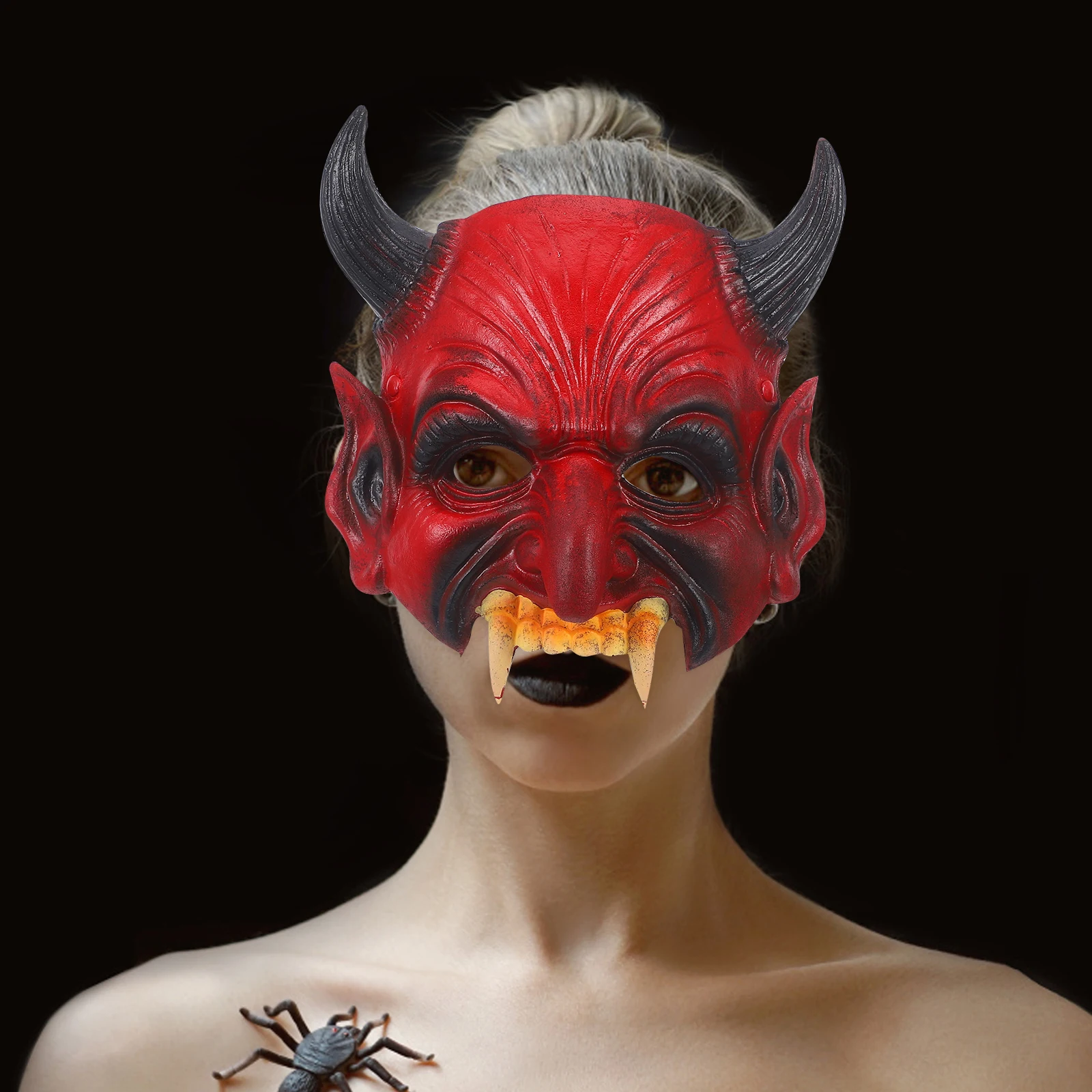 

Halloween Scary Horror Demon Cosplay Costume Mask PU Material Halloween Party Mask for Children