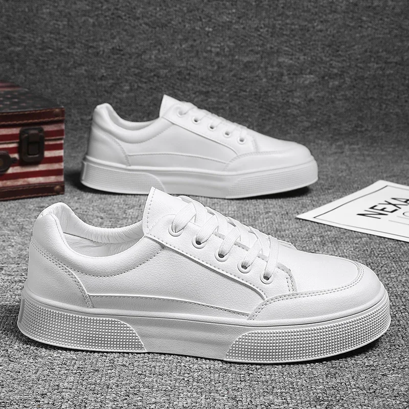 Herenschoenen Lente En Zomer Canvas Ademende Casual Boardschoenen Heren 2024 Nieuwe Modetrend Lage Witte Schoenen Sneakers