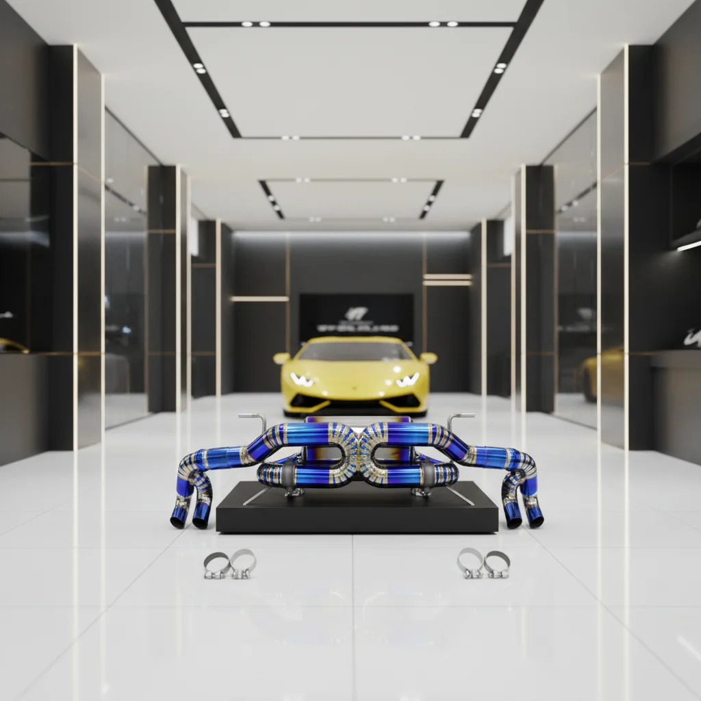 Custom Valved Sport Exhaust System For Lamborghini Gallardo 5.2 LP550/LP560/LP570 2008-2016 Titanium Sport Car Catback Muffler